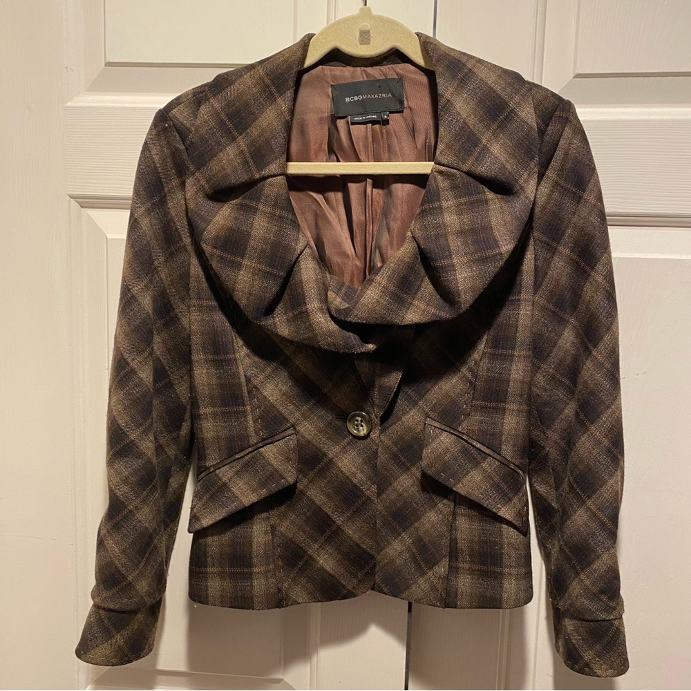 Small Plaid Jacket BCBGMaxAzria